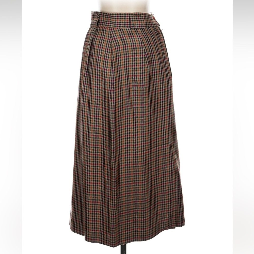 Michelle Stuart Multicolor Checkered A-Line Skirt